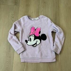 Disney Minnie Mouse Lavender Sweatshirt with Pink Bow